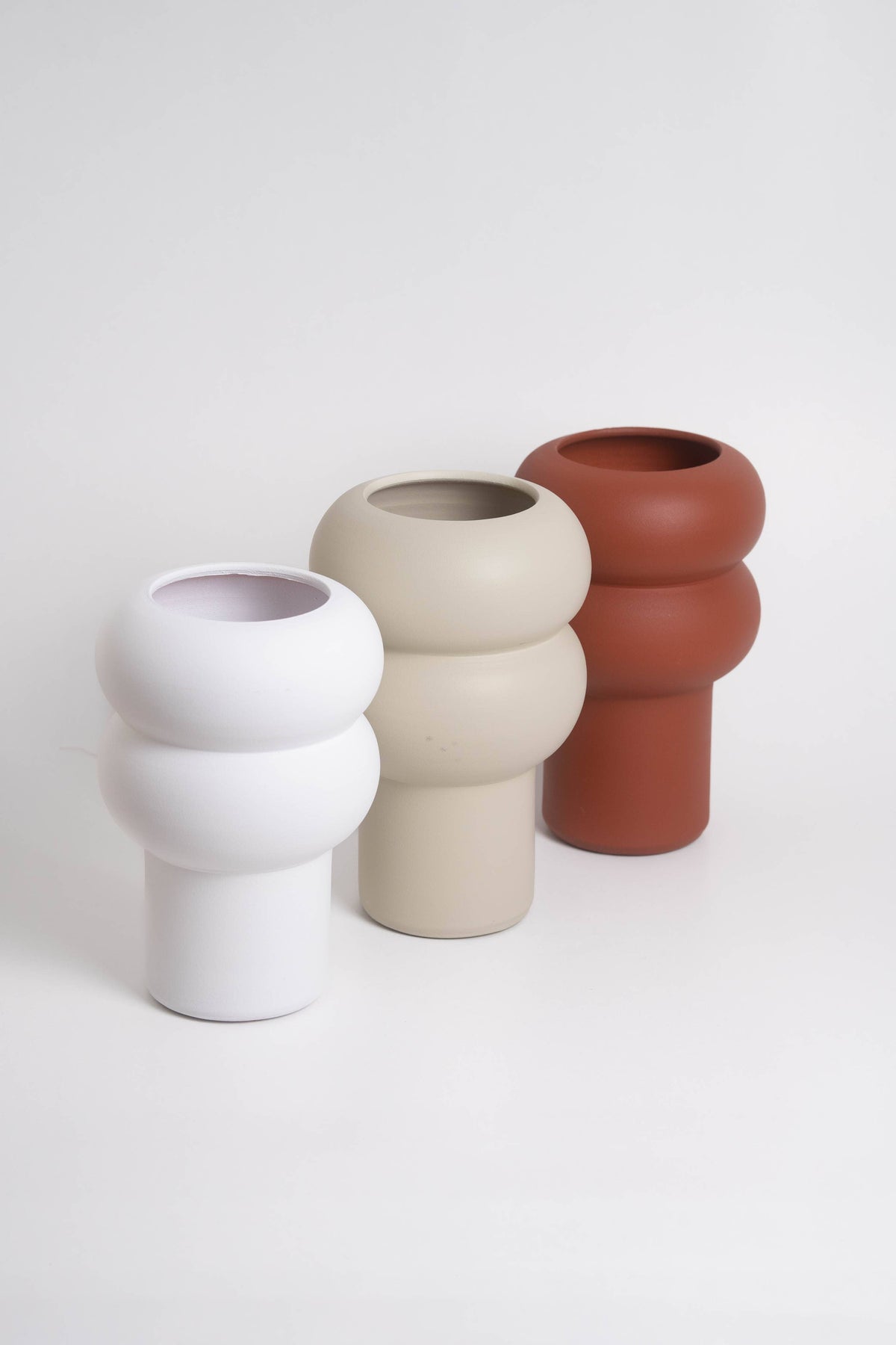 Ripple-Vase - Off-White - handgefertigt - Bestseller