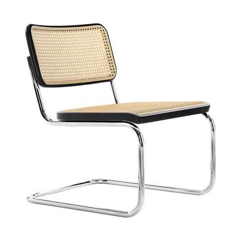 Thonet, S 32 VL, Chrom, Buche, schwarz