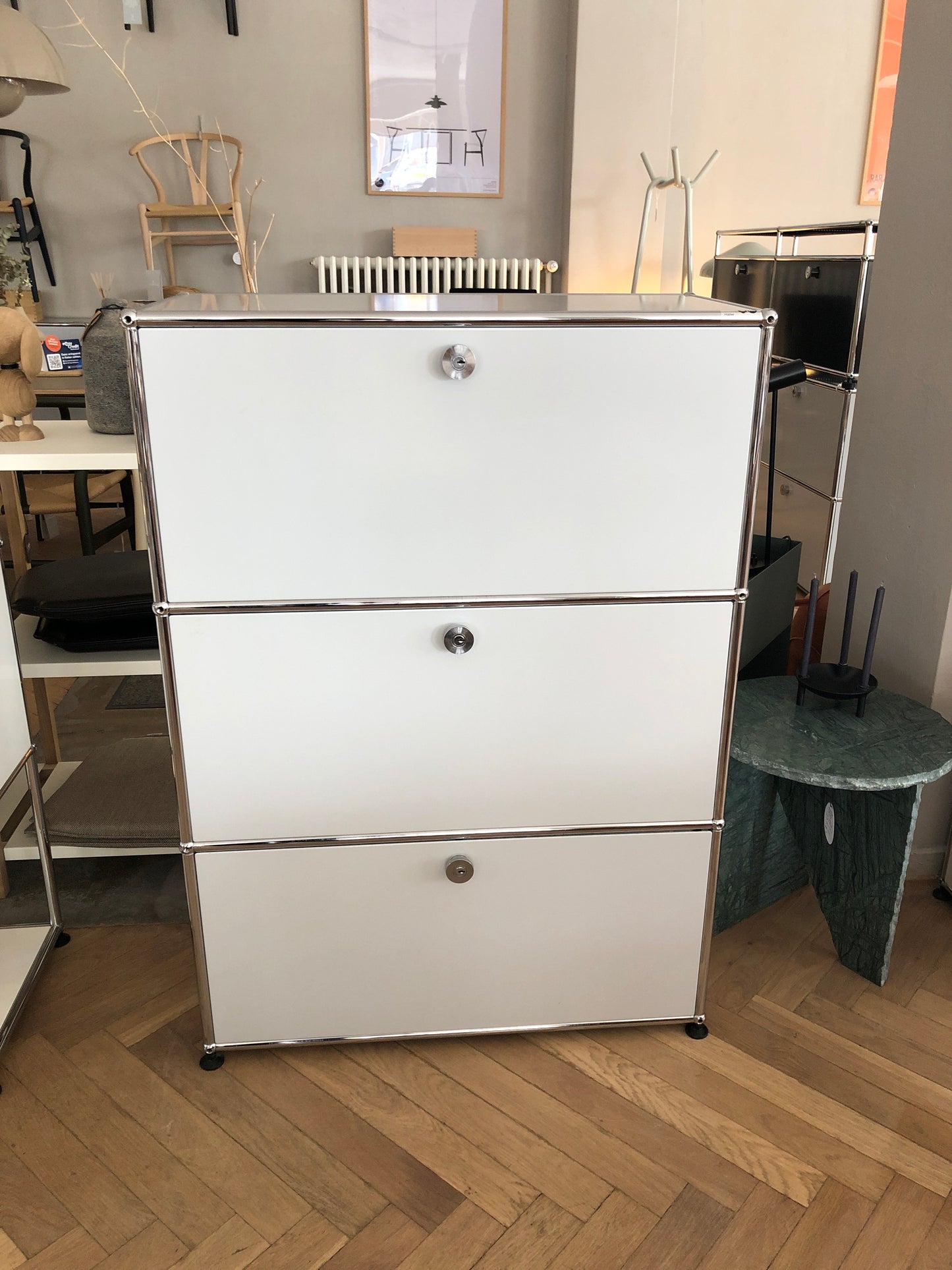 USM Haller 1x3 - Klapptüren - Lichtgrau