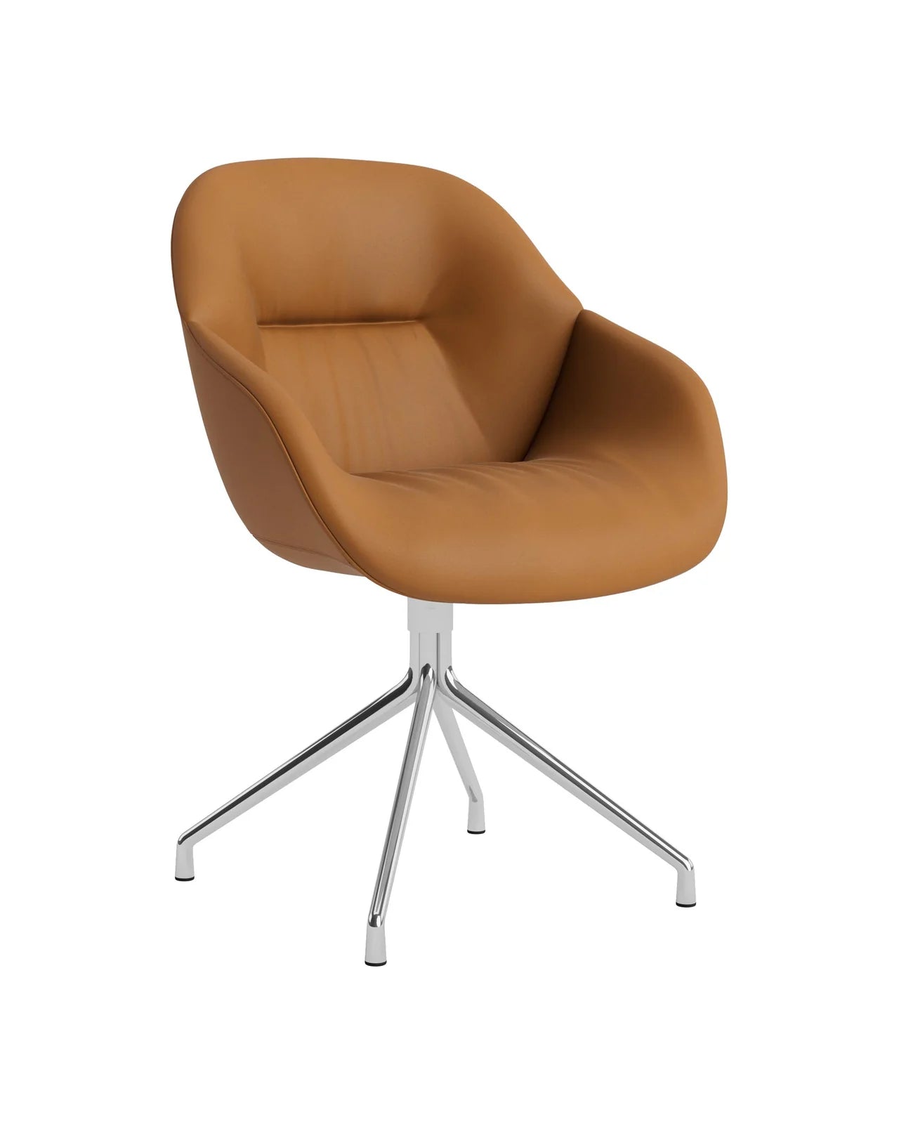 HAY AAC 121 soft Chair, Leder Sense Cognac