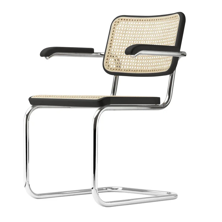 Thonet S64 V Freischwinger - Buche schwarz