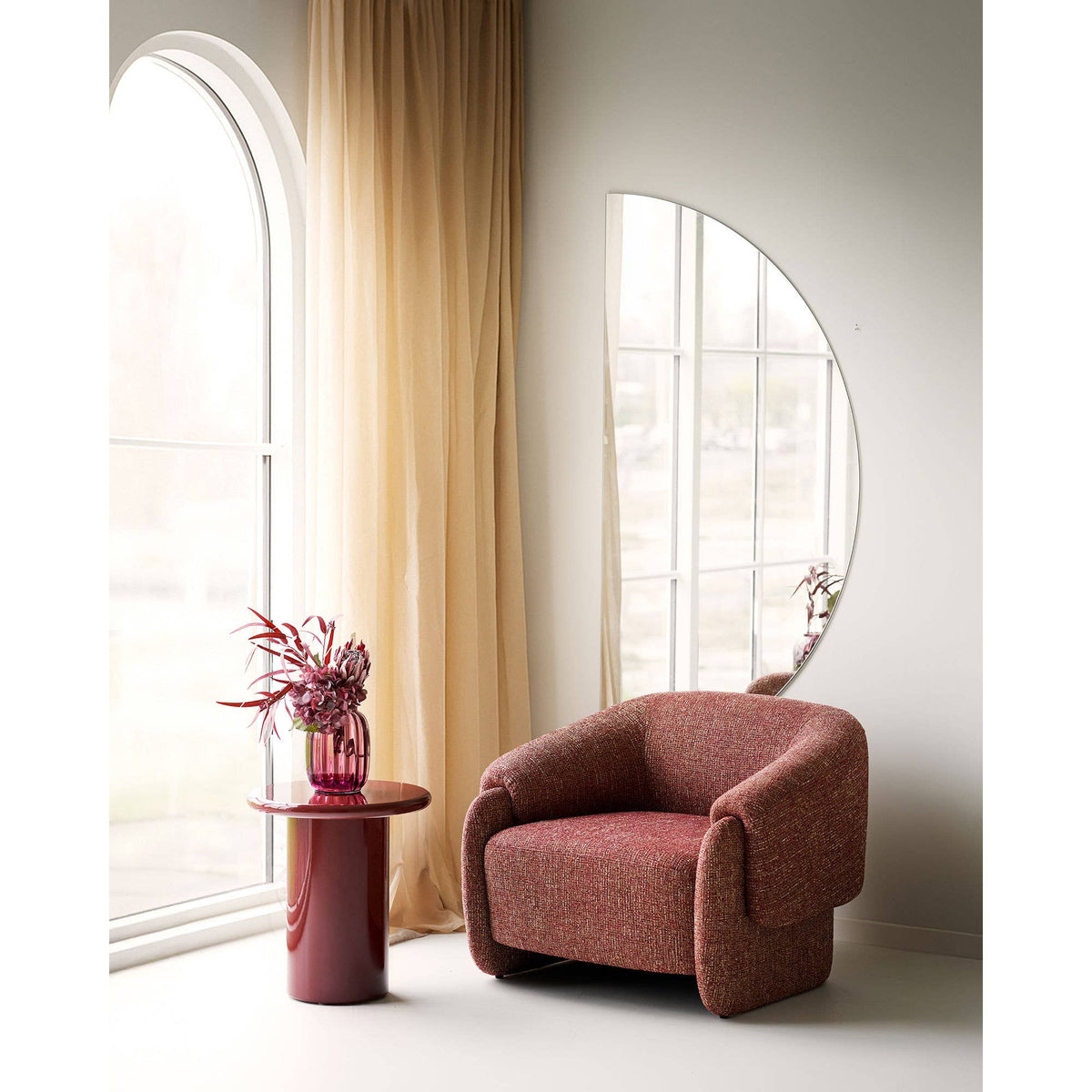 Otago Beistelltisch - Bordeaux: Bordeaux / MDF