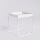 TRAY TABLE-MEDIUM L40 X W40 X H44-WHITE POWDER COATED STEEL