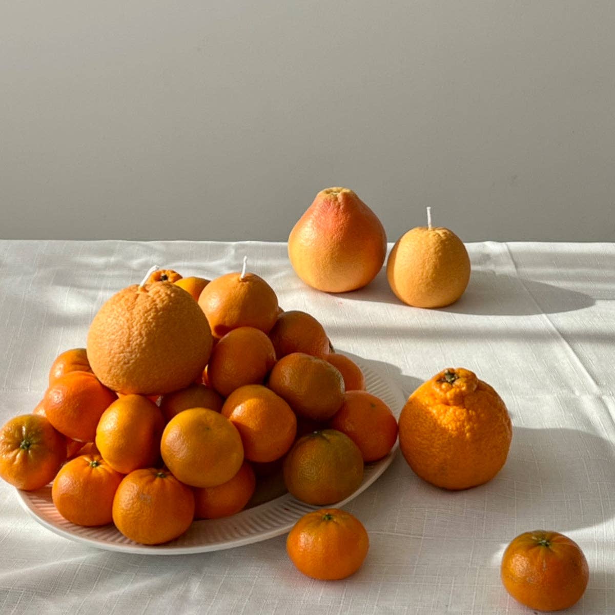 Große Duftkerze in Navel-Orangenform: Orangen / Blutzirange / Einzelne Orange