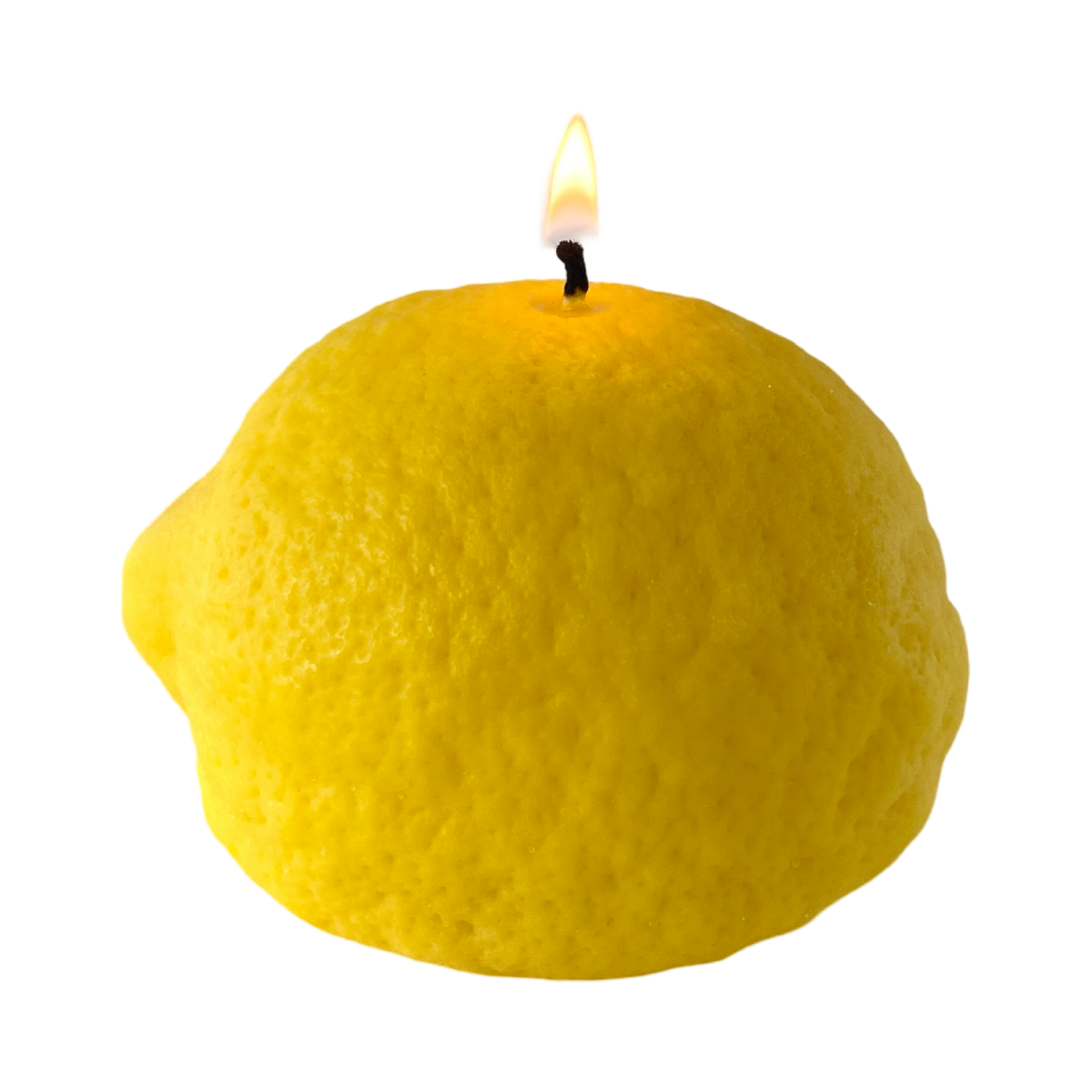 Große Kerze in Zitronenform: Lemon / Schale von Zitrusfrüchten / Einzelne Zitrone