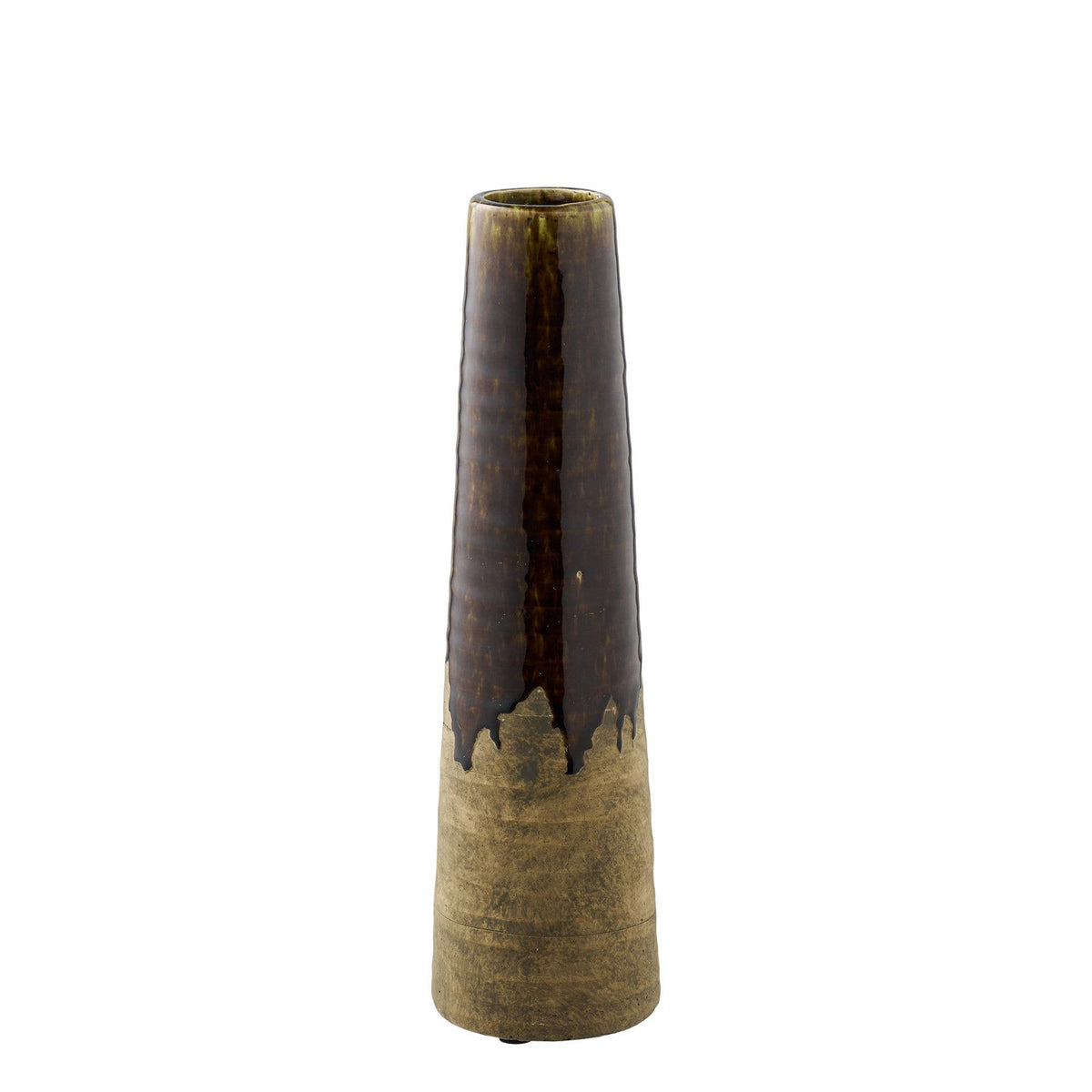 Vase, Keramik, Braun, ø11x39 cm: Brown / Keramik