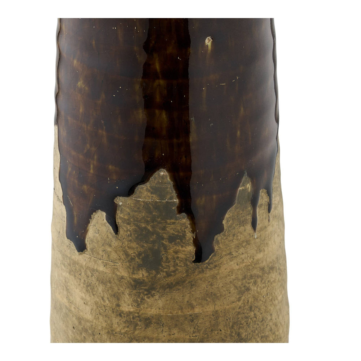 Vase, Keramik, Braun, ø11x39 cm: Brown / Keramik