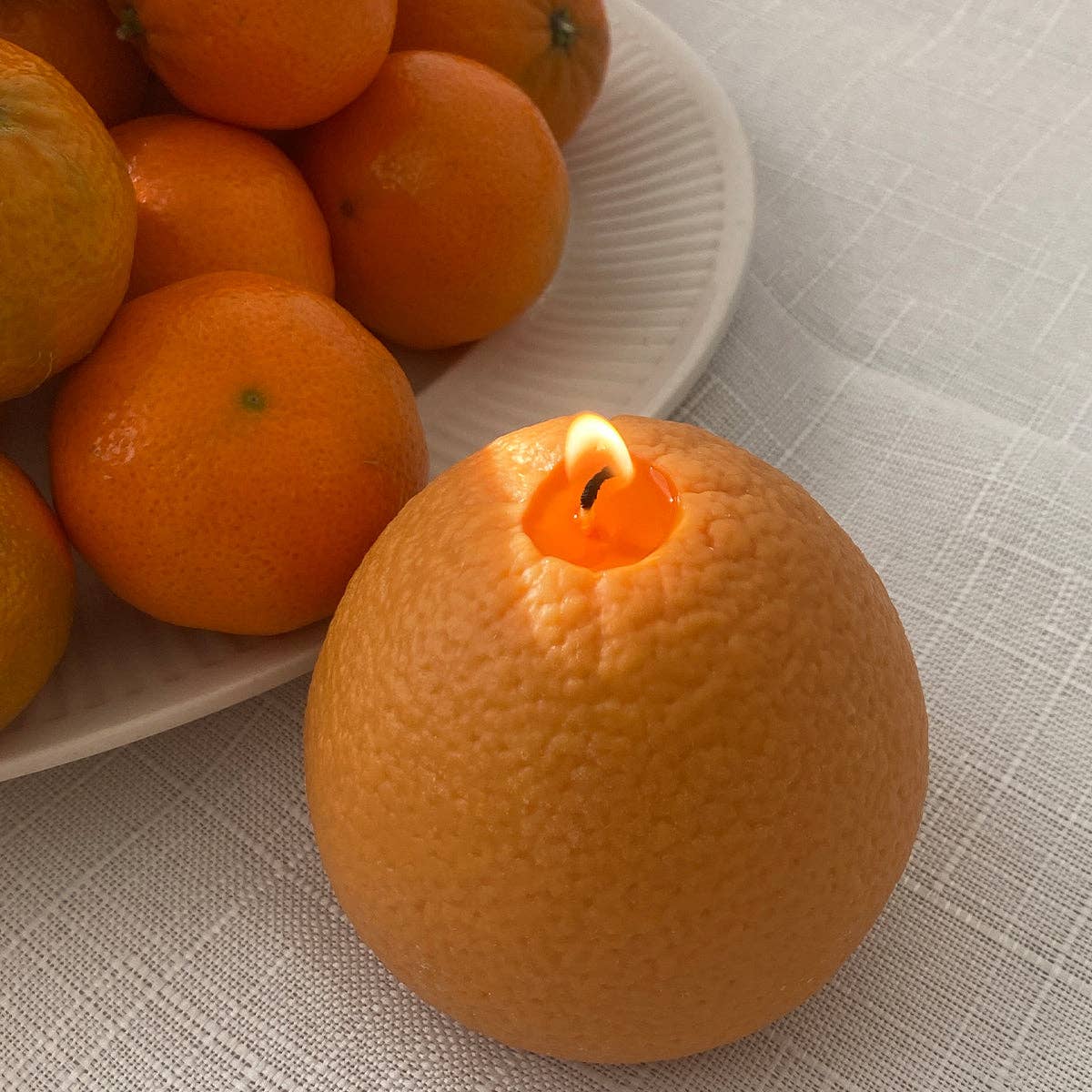 Große Duftkerze in Navel-Orangenform: Orangen / Blutzirange / Einzelne Orange