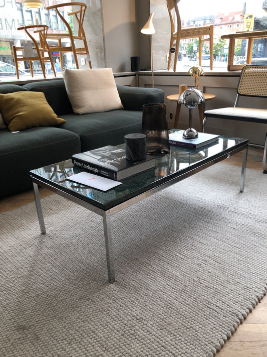 Florence Knoll Couchtisch mit Marmorplatte Verde Alpi