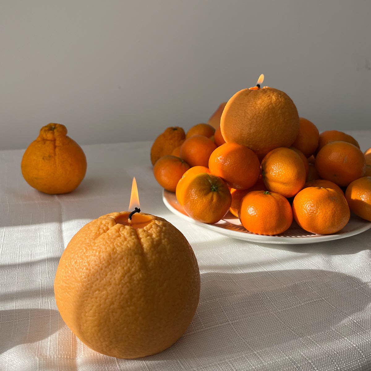 Große Duftkerze in Navel-Orangenform: Orangen / Blutzirange / Einzelne Orange