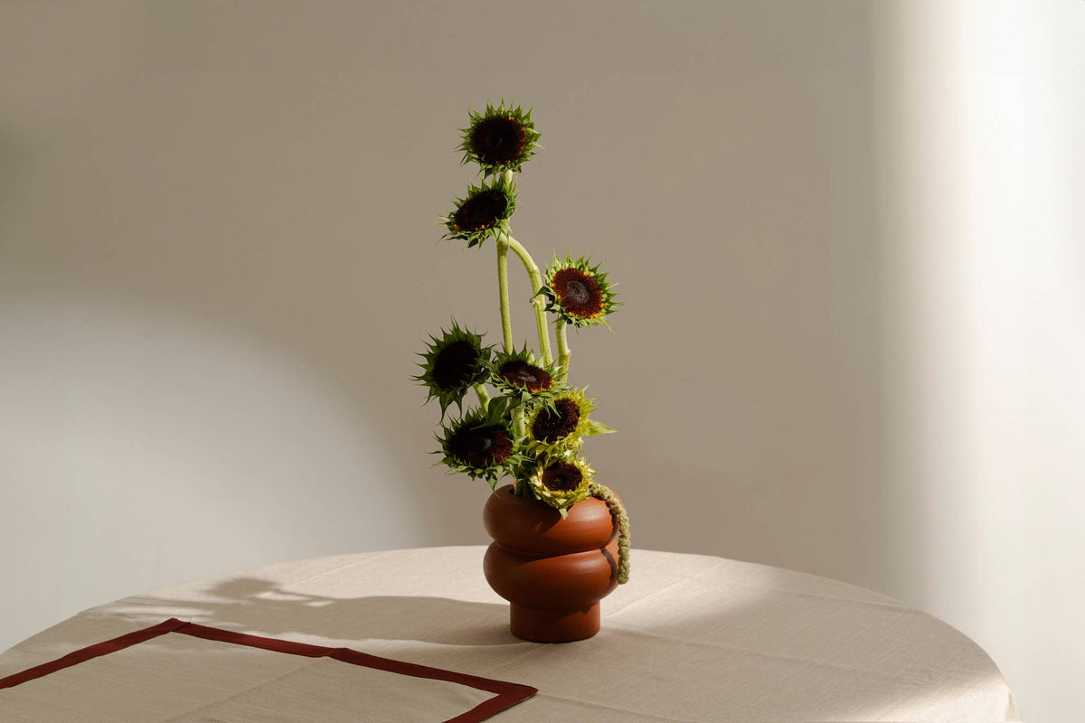 Ripple-Vase klein – Terrakotta – Perfekt für Blumen | Herbst