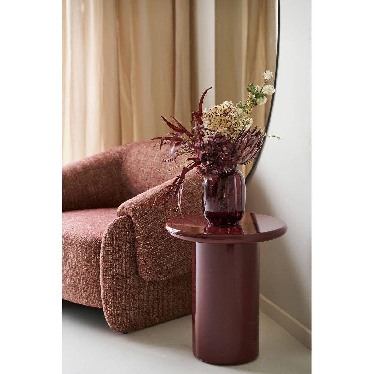 Otago Beistelltisch - Bordeaux: Bordeaux / MDF