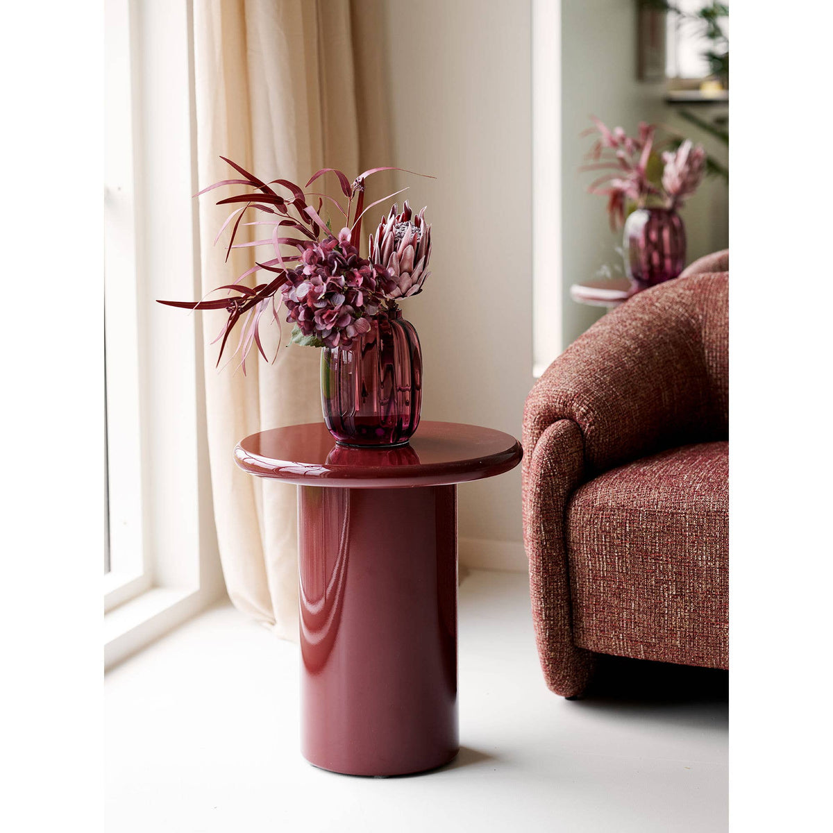 Otago Beistelltisch - Bordeaux: Bordeaux / MDF