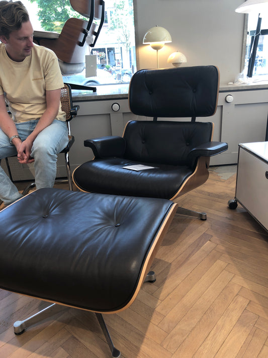Vitra Lounge Chair - Naturleder chocolate + Nussbaum XL