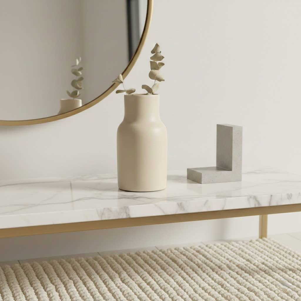 Blanc 01 - Off-White Keramikvase – Geschenk & Wohnaccessoire