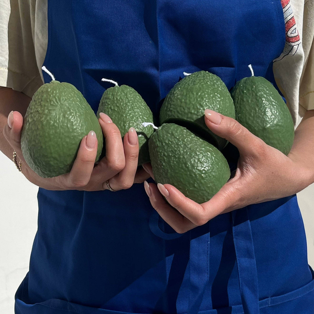 Große Avocadokerze: Grün / Meersalz und Orchidee / Einzelne Avocado
