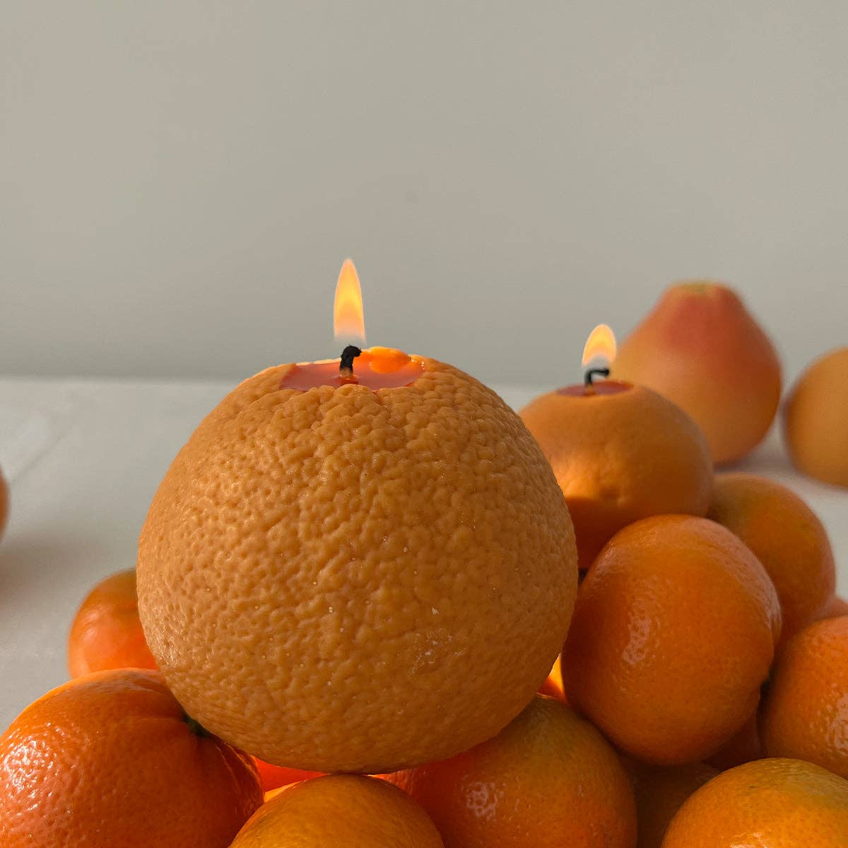Große Duftkerze in Navel-Orangenform: Orangen / Blutzirange / Einzelne Orange