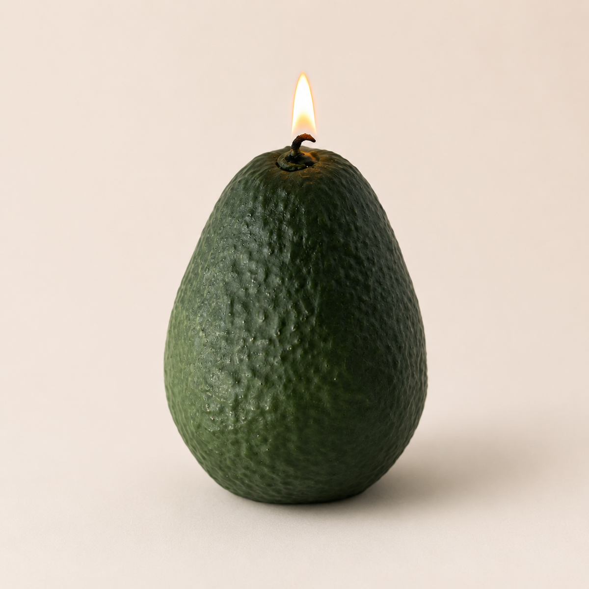 Große Avocadokerze: Grün / Meersalz und Orchidee / Einzelne Avocado