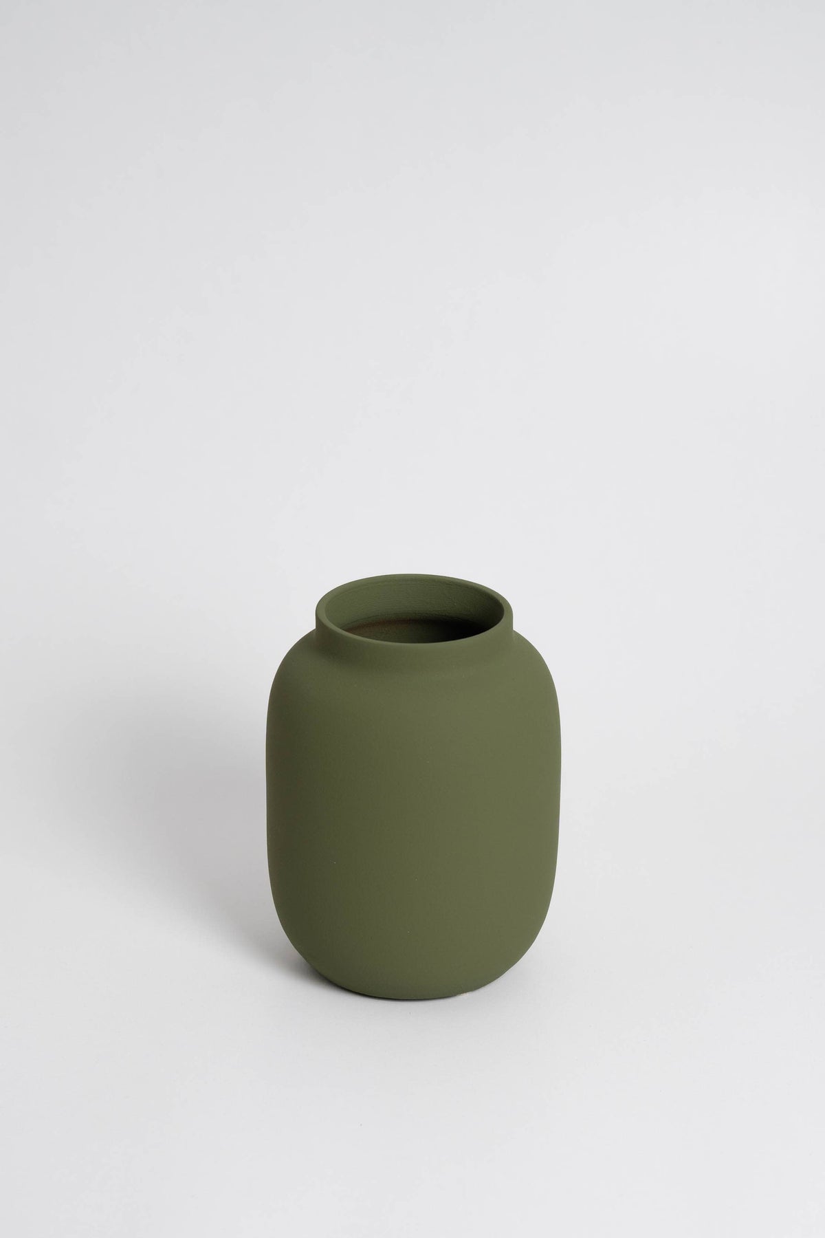 Blanc 04 - Olivgrüne Vase – Perfekt für getrocknete Blumen, Geschenkidee