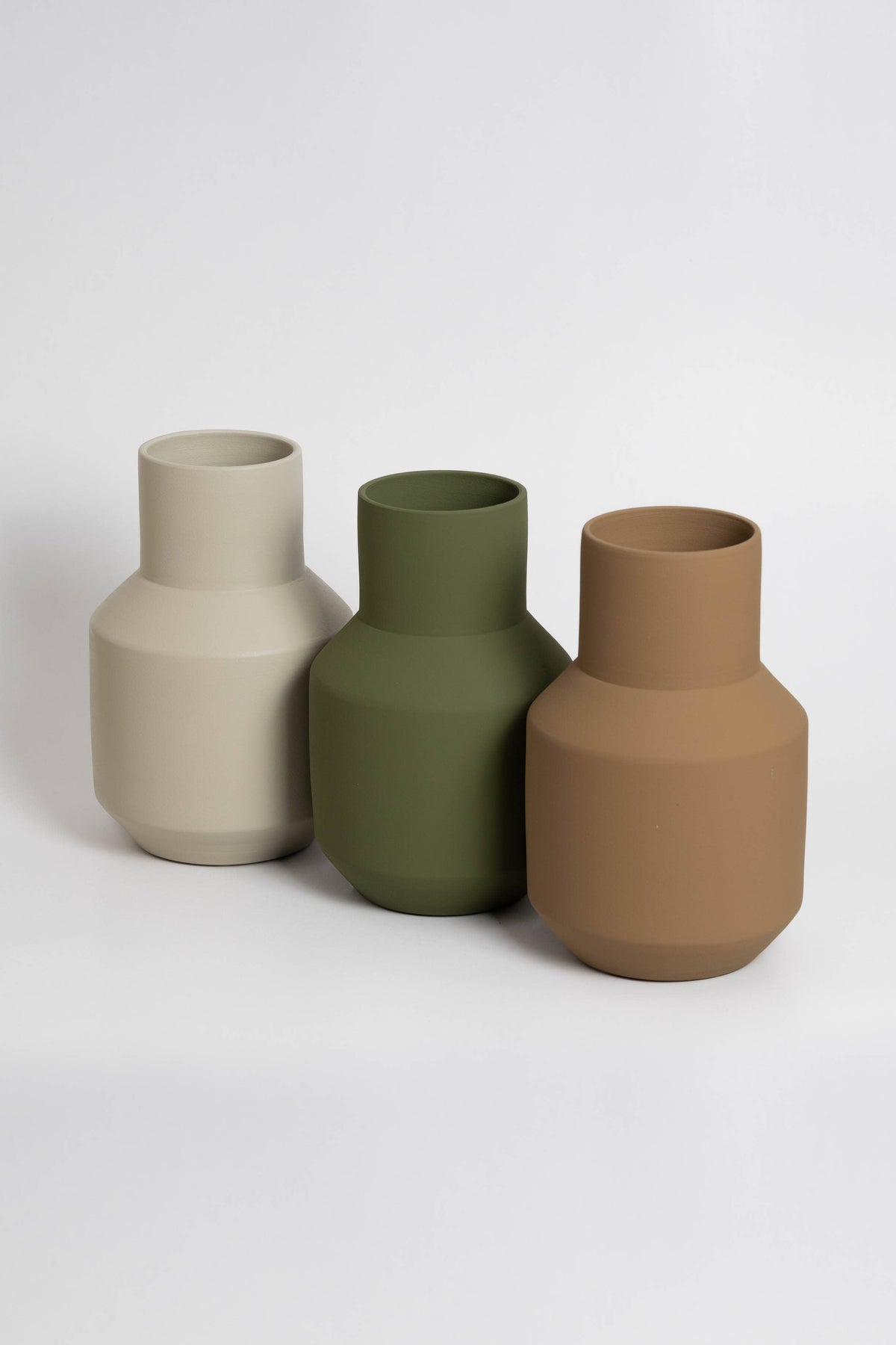 Sado Vase – Olivgrün – Keramik, ideal für Trockenblumen: Grün