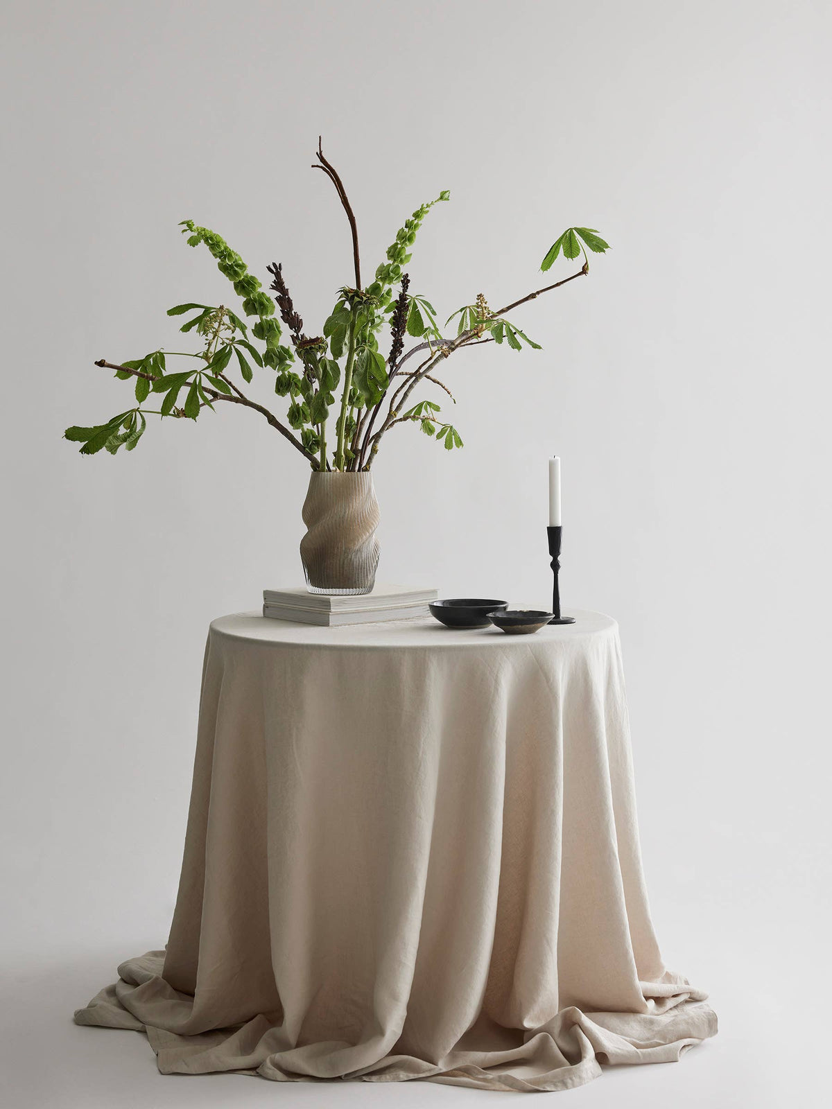 Fano Vase in Taupe aus Glas