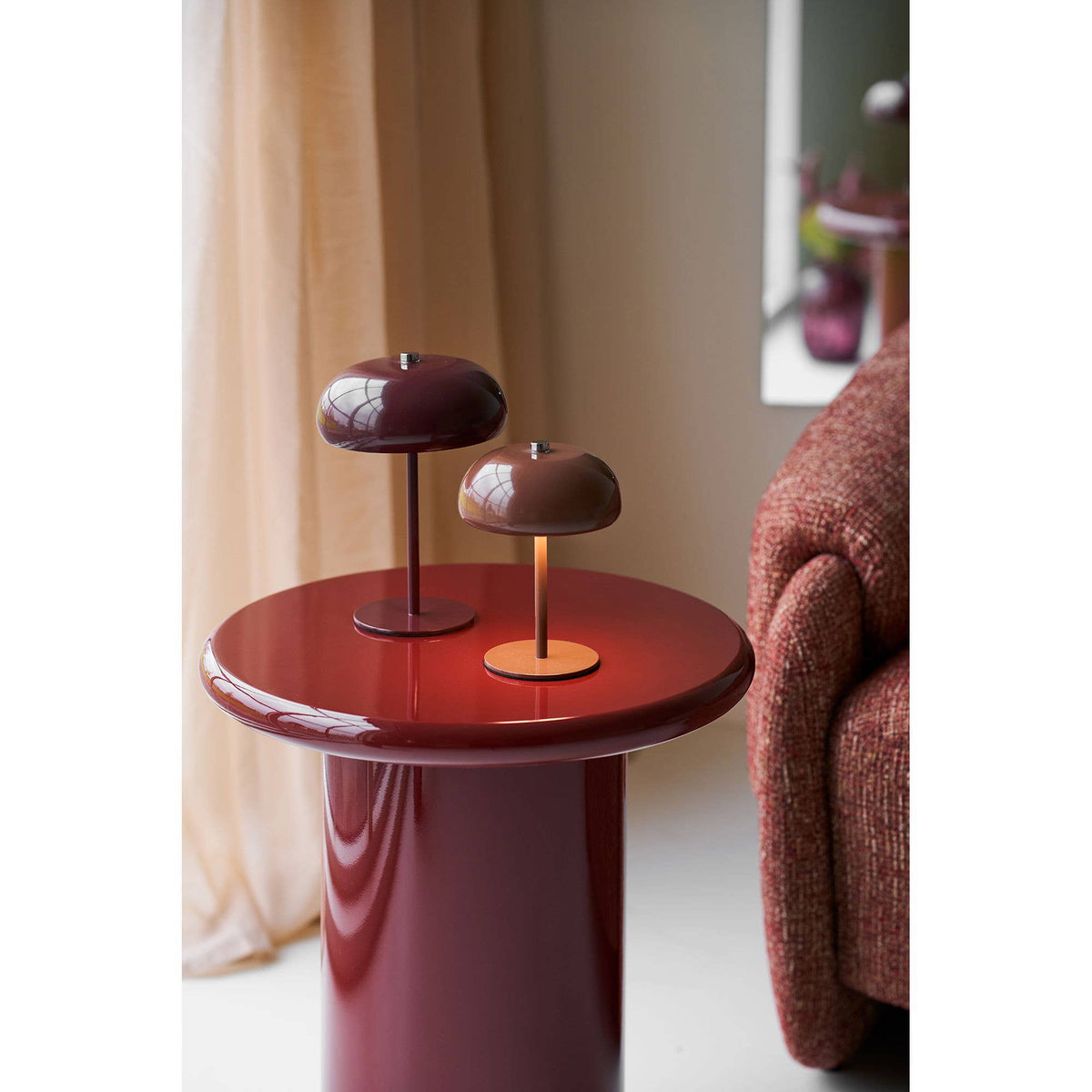 Otago Beistelltisch - Bordeaux: Bordeaux / MDF
