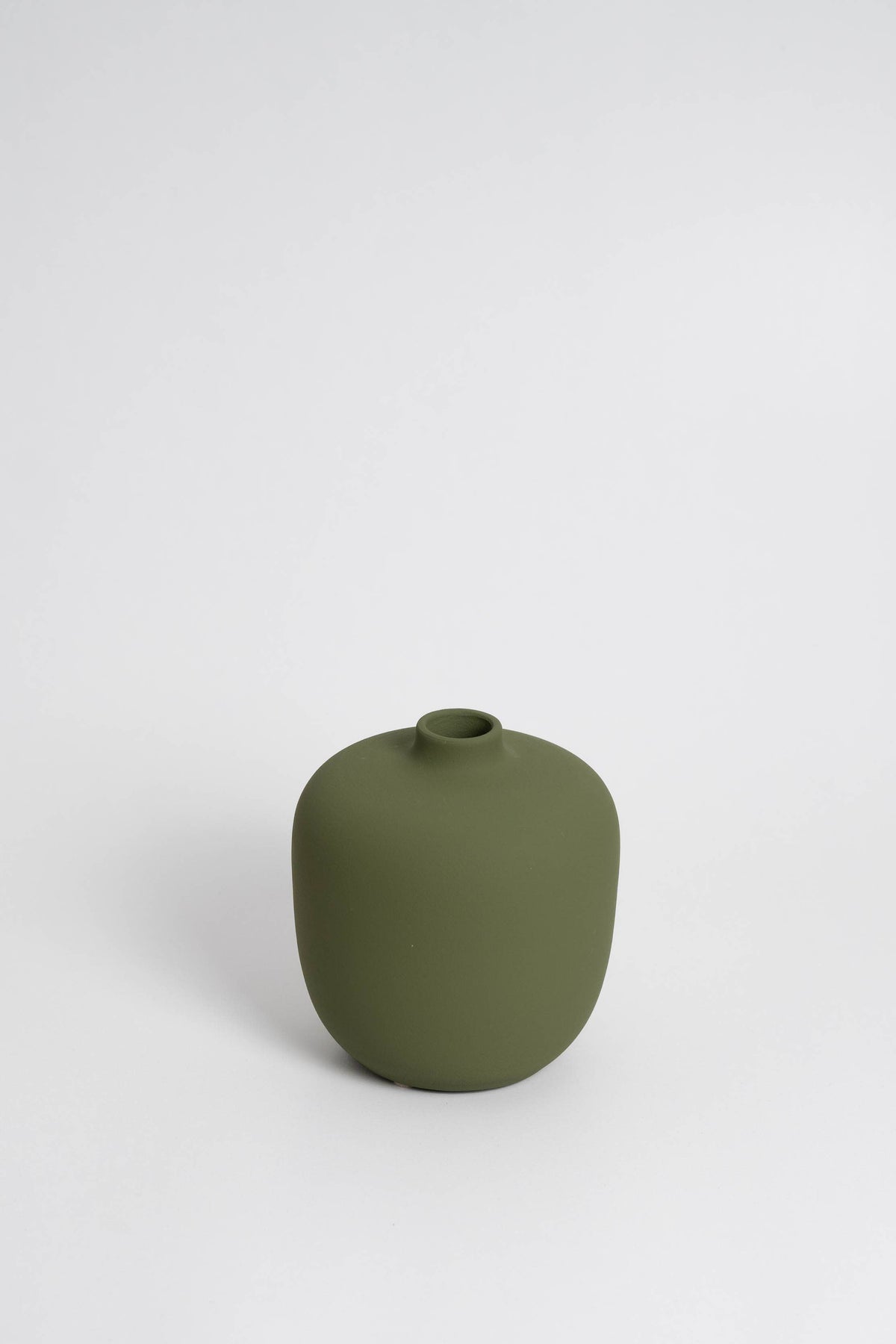 Blanc 05 – Olivgrüne Vase aus Keramik – Wohnkultur – Geschenk