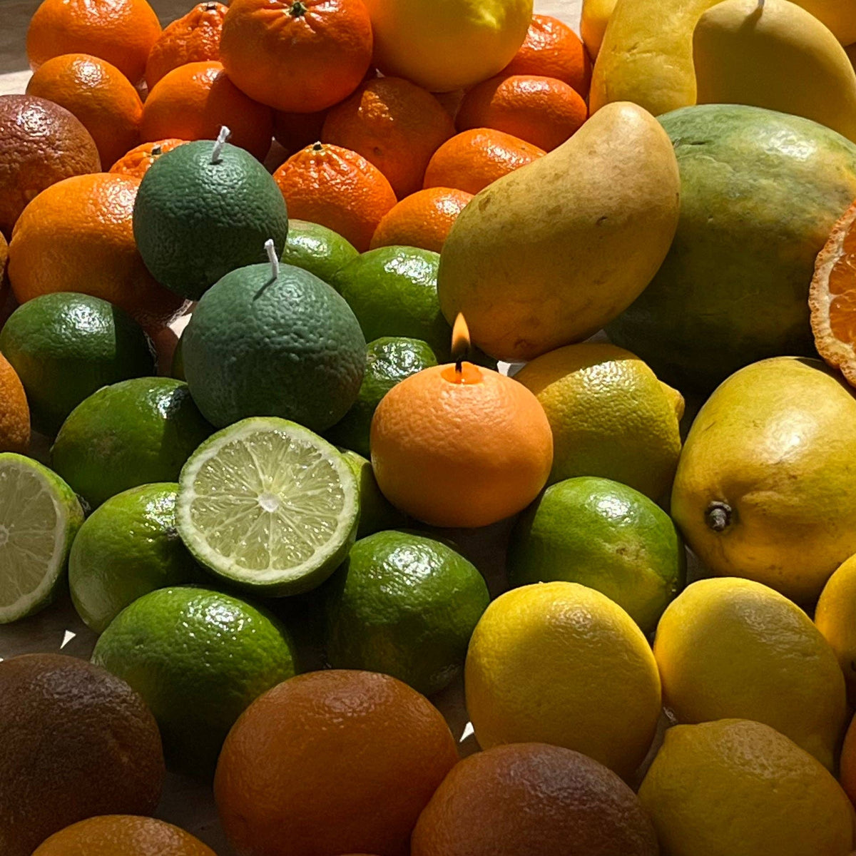 Mandarinen-Kerze aus der Farmers Market Kollektion: Orangen / Blutzirange / Einzelne Mandarine