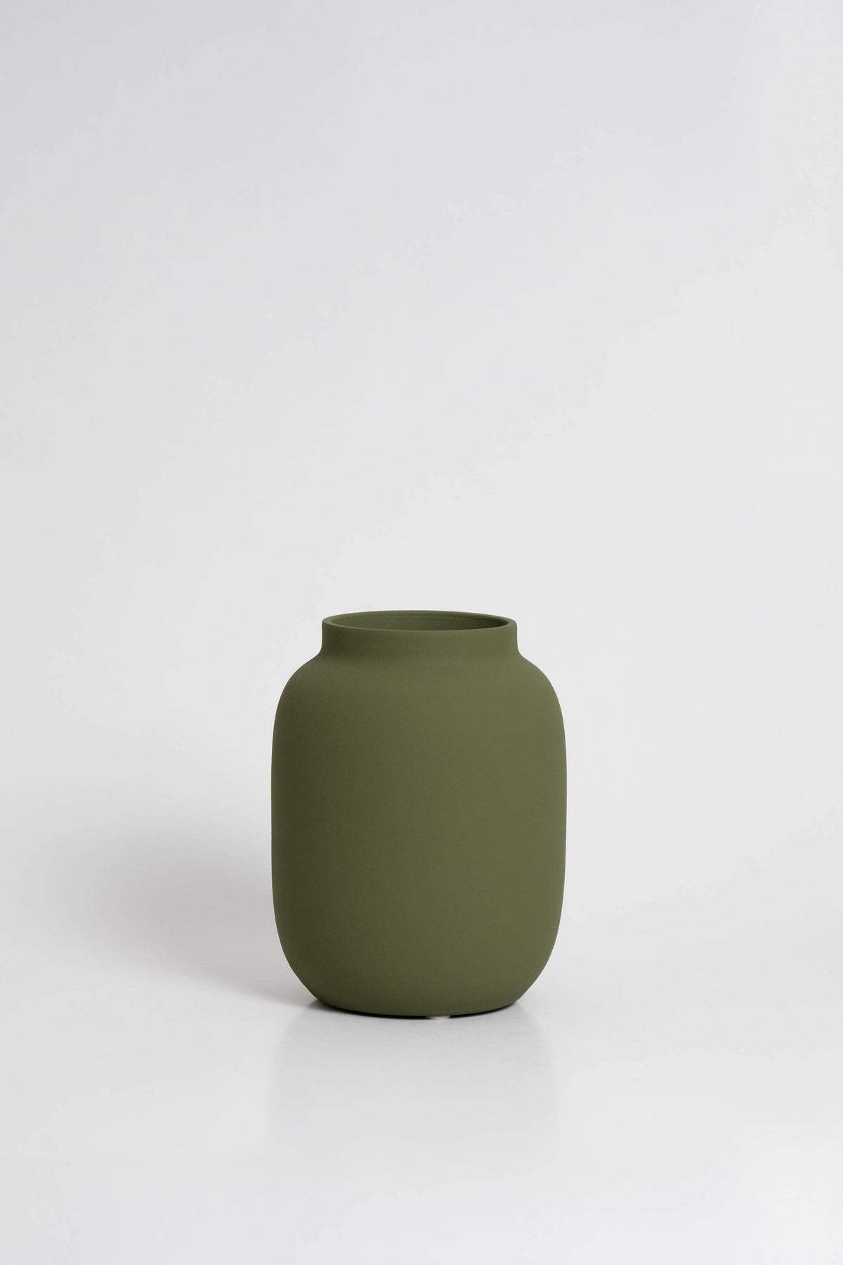 Blanc 04 - Olivgrüne Vase – Perfekt für getrocknete Blumen, Geschenkidee
