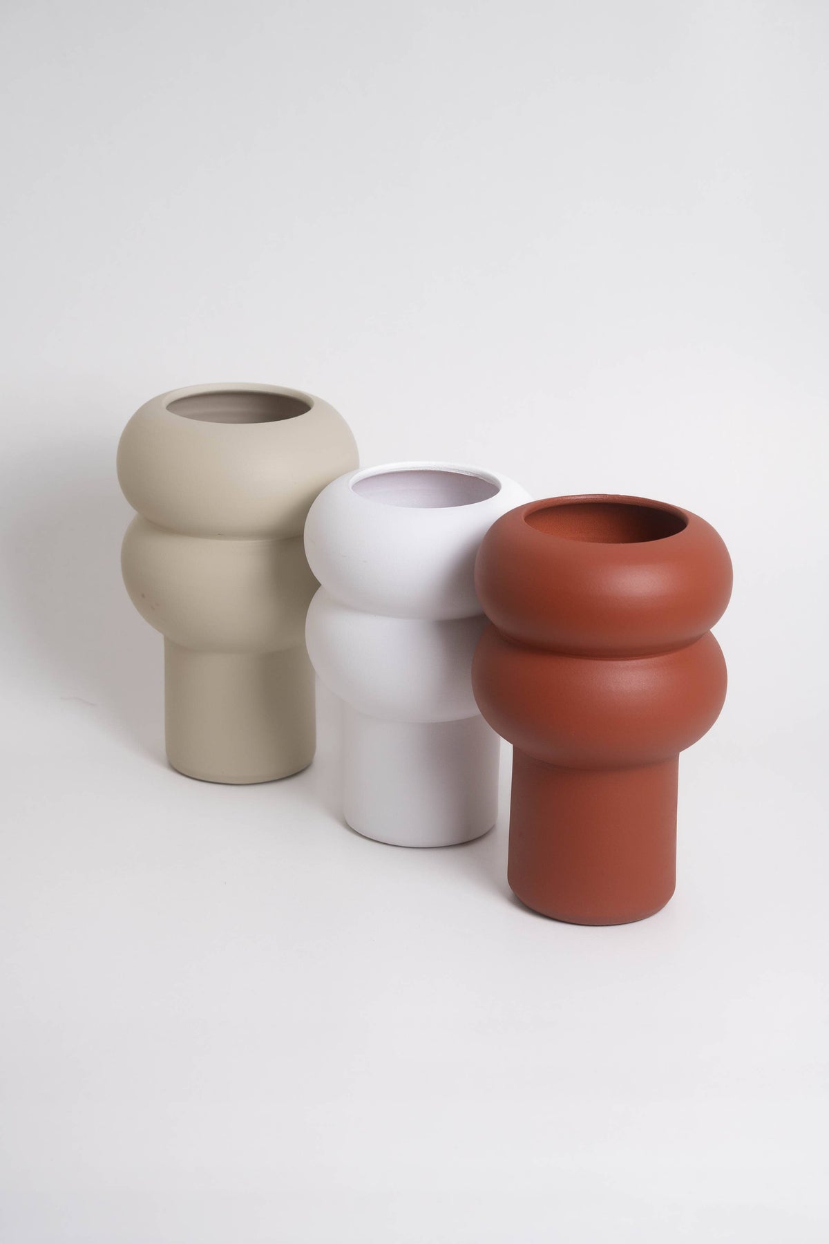 Ripple-Vase - Off-White - handgefertigt - Bestseller