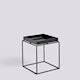 TRAY TABLE-SMALL L30 X W30 X H34-BLACK POWDER COATED STEEL