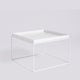 TRAY TABLE-COFFEE L60 X W60 X H39-WHITE POWDER COATED STEEL