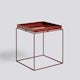 TRAY TABLE-MEDIUM L40 X W40 X H44-CHOCOLATE HIGH GLOSS POWDER COATED STEEL